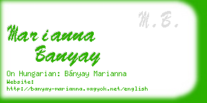 marianna banyay business card