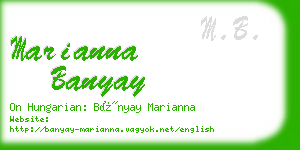 marianna banyay business card